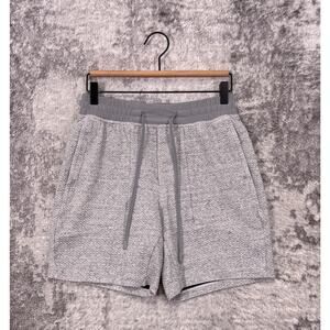Lululemon At Ease Short Small Mens Heather Gray Textured Classic Fit 7" Athletic
